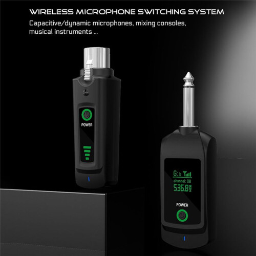 2.4G Wireless Microphone XLR Transmitter Receiver for Dynamic Microphone Wireless System for Guitar Bass Audio Mixer B 1