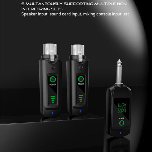 2.4G Wireless Microphone XLR Transmitter Receiver for Dynamic Microphone Wireless System for Guitar Bass Audio Mixer B 2