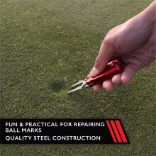 Garfos de Liga de Golfe, Ferramenta de Reparo de Divot de Golfe, Ferramenta de Divot de Borboleta Dobrável de Metal com Abridor de Garrafas, Presente