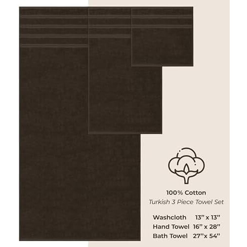 Ensemble de 6 serviettes en coton turc 600 g/m² 2