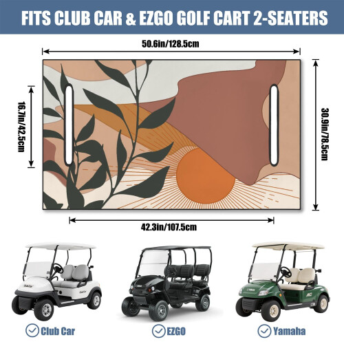 Capa para assento de carrinho de golfe em microfibra, 130 cm x 79 cm 2