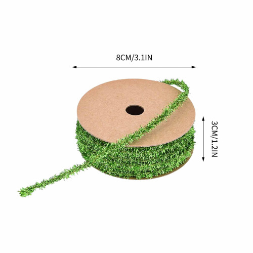 Groen metallic lametta lint, 10 meter 1