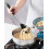 GYDEK Silicone Slotted Pasta Fork,Home Kitchen Noodle Spoon Server, Spaghetti Strainer, Black 4