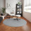 Round area rug grey memory foam 5x5 ft 5