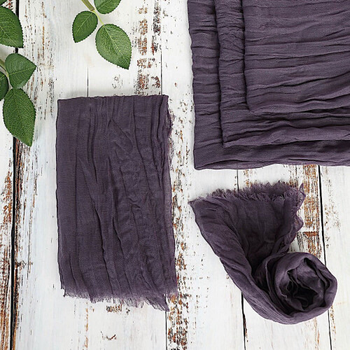 Serviettes de table en gaze de coton BalsaCircle5Pieces violettes 21" 2