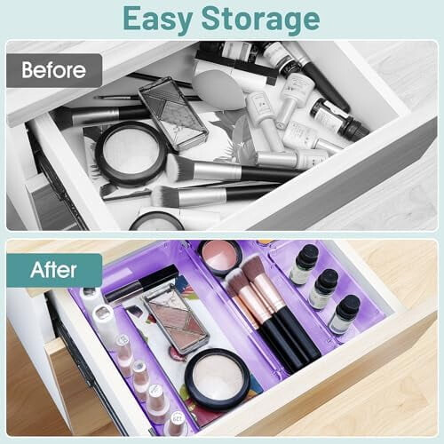 Set di 25 organizer per cassetti in plastica trasparente 2