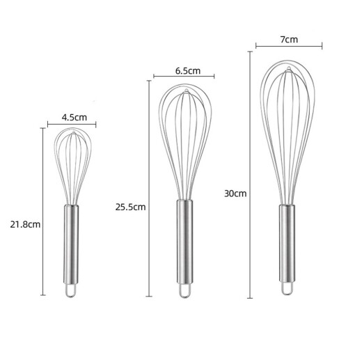 2Pcs Stainless Steel Handheld Egg Beater! Quick & Egg Whipping Ergonomic Round Handle Baking Tool One Size 1