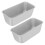 Set of 2 Nonstick Aluminum Rectangular Loaf Pans for Baking Bread and Cakes 7
