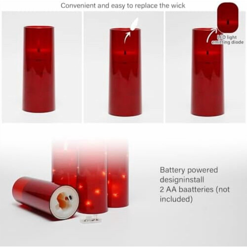 Vlamloze LED-kaarsen met timer, 5 stuks 1