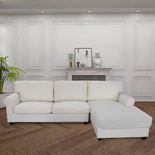 Ecksofa-Überzug aus 100 % Polyester mit rutschfestem Schaumstoff 1