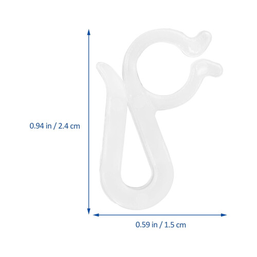 Small Lamp Hook Plastic 100Pcs 0.94X0.59X0.24In 1