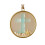 Kerstornament van zeeglas, gouden frame, 8 cm 4