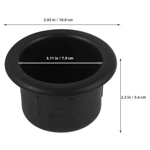 FRCOLOR2PCS Car Cup Holder Inserts Replacement Boat Holders Black 1