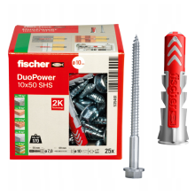 Fischer DUOPOWER SHS Universaldübel Allzweckdübel mit Schraube 10 x 50 mm 25 St.