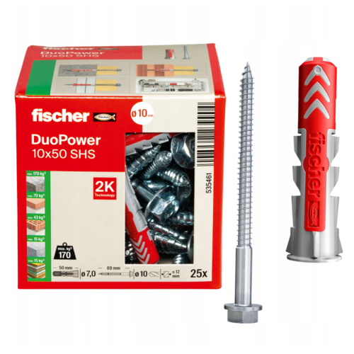 Fischer FISCHER DUOPOWER STIK 10x50 S 25 stk.