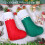Meia de Natal de feltro 38cm x 23cm 3