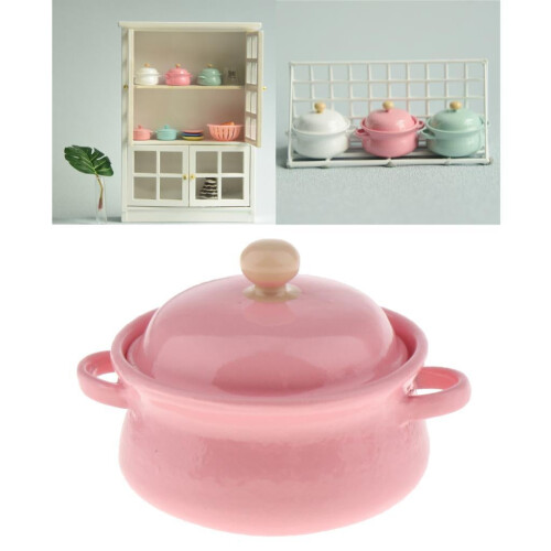 1: Μικροσκοπική κατσαρόλα κουζίνας 12Scale Dollhouse με διακοσμητικά αξεσουάρ κουζίνας 1