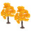 4Pcs Plastic Mini Maple Tree Figurines for Fairy Garden Office Decor 2