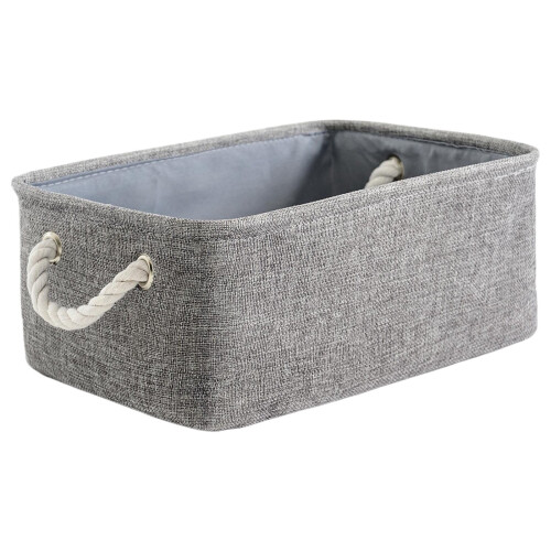 Grey Fabric Rectangular Basket for Nursery & Home Organization – Compatible with PRYESS, Multiple Sizes 1