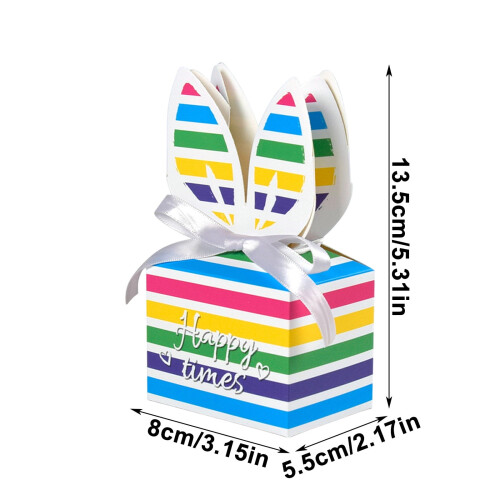 Rektangulära presentaskar med kanintema, 10-pack 2