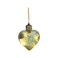 Heart Clear Hydrangea Christmas Ball Ornaments with Festive Colors for Hanging Holiday Party Home Decor Natural Accent Gift