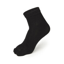 DODOING Men's Sports Five Finger Toe Socks Anti-Skid Wicking Socks Ankle High Elastic Feet Toe Socks, 3 Pair-Black