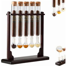 Cigar Flavor Injector Humidifier Kit with Glass Tube, Wooden Base, Hygrometer & Airtight Caps – Compatible with Large Cigars
