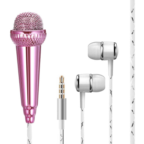 Mini Microphone for Recording Small Singing Telephone Plastic