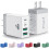 Ładowarka ścienna USB-C 40 W, 4 porty PD QC Cube, 2 sztuki 1