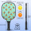 Σετ κουπιών Pickleball από fiberglass με λουλούδια και 2 μπάλες και τσάντα – Συμβατό με 4