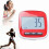 Electronic Pedometer Large Screen Red Plastic 1 pc 1