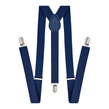 Men's Navy Blue Adjustable Suspenders 110cm x 2.5cm