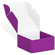 50 Pack 4"x4"x2" Shipping Boxes, Corrugated Cardboard Small Box Mailer, Shipping Boxes for Small Business for Gift Packing- (4"x4"x2", Purple)