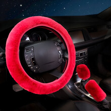 Set di 3 coprivolante per auto in morbida lana invernale, spessi e soffici.