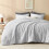 Fleece California King Comforter Set, 3-Pc Light Grey Soft Warm Bedding (1 Comforter + 2 Pillowcases) 1