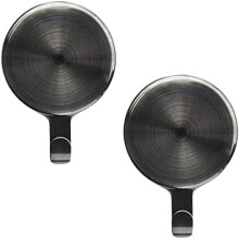 Support magnétique pour couronne (nickel brossé), lot de 2 – Compatible avec les portes/surfaces métalliques ou les portes/fenêtres en verre