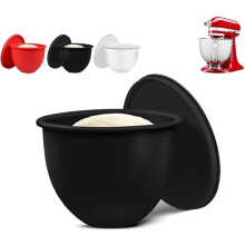 Bols pour robot pâtissier KitchenAid de 5 pintes avec revêtement en silicone, conception durable à large plage de températures, couvercles de