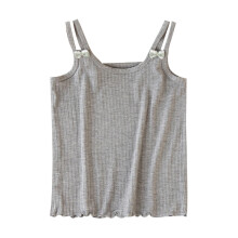 Piger Casual Tanktops, Sommer Tanktops til Piger, Bløde Piger Undertrøjer Camisoler Bomuld Piger Tanktops Grå 3-4 År