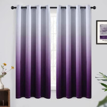 Cuirtíní Teirmeacha Ombre Liath go Corcra 2 Phainéal 52L x 63L