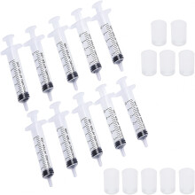 Herbruikbare plastic spuit 5 ml met adapters 10 stuks