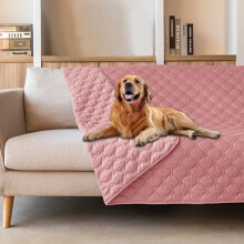 3X Stronger Waterproof Pet Blanket, Scratch Proof Furniture Protector for Dogs Cats, Reversible Cover 82x102 Inch, Dark Pink/Light Pink