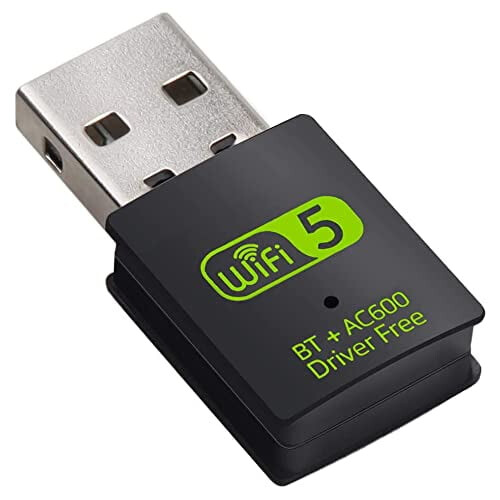 Προσαρμογέας USB διπλής ζώνης AC600 για WiFi και Bluetooth Nano Dongle 600Mbps για υπολογιστή/φορητό 2