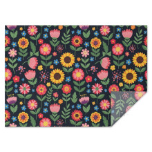 Rechteckige Tischdecke „Pioneer Flower Floral“, 60 x 84 Zoll, wasserdichtes Polyester, abwischbar und fleckenabweisend, für Esszimmer, Camping,