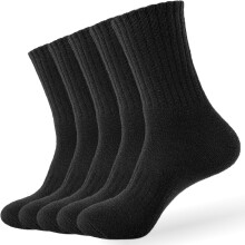 Meias de lã femininas térmicas para botas de caminhada (5 pares)