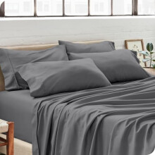 Taies d'oreiller en microfibre, format king size - Lot de 4, grises, 51 x 102 cm