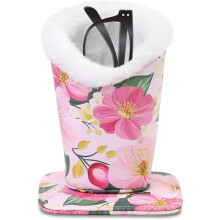 Plush Lined Eyeglasses Holder, Cute Magnetic PU Leather Glasses Stand Case for Women Men Kids