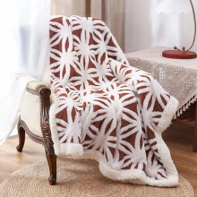 Sherpa fleece blanket brown 60x80 inches