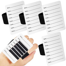 Lupdaol 4-delige wimperhouder met verstelbare polsband, geschikt voor wimperextensions van 8-15 mm (wit)