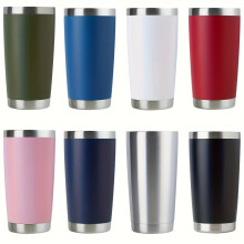 EASTIN8Pack Travel Coffee Tumbler 20Oz Kubek termiczny z pokrywką i 2-stylnymi słomkami Kubek ze stali nierdzewnej do napojów gorących i zimnych