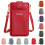 Γυναικεία μικρή τσάντα τηλεφώνου Crossbody με εξωτερική οθόνη αφής, δερμάτινο 1